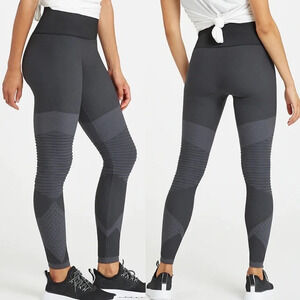 Spanx Look at Me Now Seamless Moto Leggings Black Sz XL